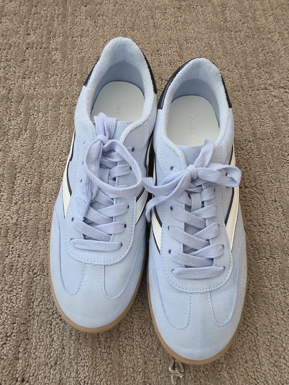 Madden Girl Light Blue and White Suede Athletic Sneakers